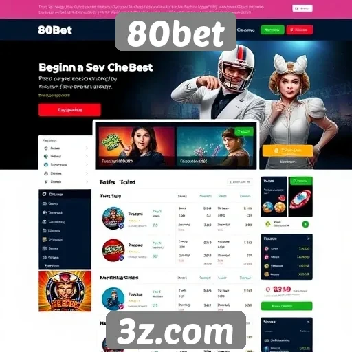 Usabilidade e design do portal 80bet